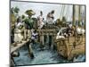 Natives Loading a Schooner with Coconuts at Kingston, Jamaica-null-Mounted Premium Giclee Print