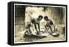 Natives Making Pombe, 1883-null-Framed Stretched Canvas