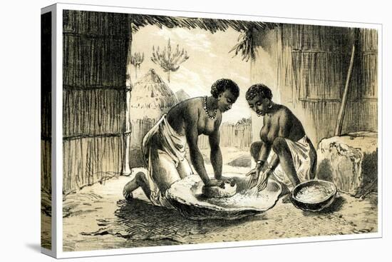 Natives Making Pombe, 1883-null-Stretched Canvas