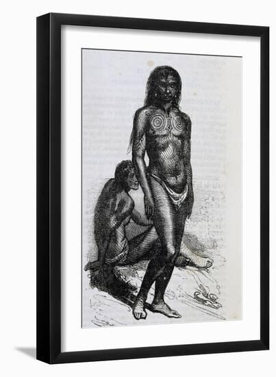 Natives of San Salvador from Life and Voyages of Christopher Columbus-Washington Irving-Framed Giclee Print