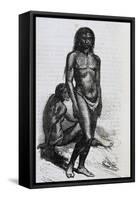 Natives of San Salvador from Life and Voyages of Christopher Columbus-Washington Irving-Framed Stretched Canvas