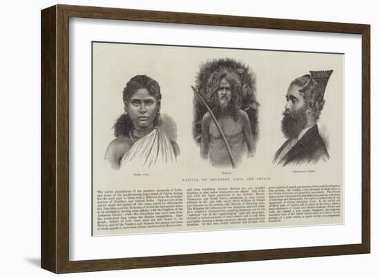 Natives of Southern India and Ceylon-null-Framed Giclee Print