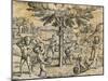 Natives of the Canary Islands, 1590-Theodore de Bry-Mounted Giclee Print