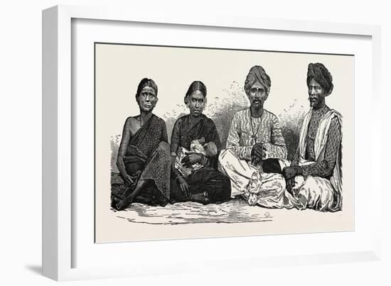 Natives of the Deccan, a Large Plateau in India, Making Up Most of the Southern Part of the Country-null-Framed Giclee Print