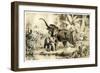 Natives Spearing an Elephant, 1883-null-Framed Giclee Print