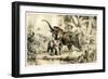 Natives Spearing an Elephant, 1883-null-Framed Giclee Print