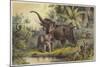 Natives Spearing an Elephant-null-Mounted Giclee Print