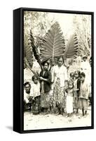 Natives with Giant Leaves-null-Framed Stretched Canvas