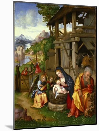 Nativite  Peinture De Lorenzo Leonbruno (1480-1537) Vers 1515 National Museum of Western Art, Toky-Lorenzo Leonbruno-Mounted Giclee Print