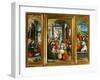 Nativity; Adoration of the Magi and Christ at the Sepulchre; Triptych, 1523 (Inv 1040)-Defendente Ferrari-Framed Giclee Print