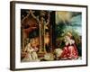 Nativity and Concert of Angels from the Isenheim Altarpiece, Central Panel-Matthias Grünewald-Framed Giclee Print