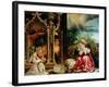 Nativity and Concert of Angels from the Isenheim Altarpiece, Central Panel-Matthias Grünewald-Framed Giclee Print