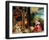 Nativity and Concert of Angels from the Isenheim Altarpiece, Central Panel-Matthias Grünewald-Framed Giclee Print