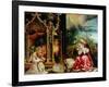 Nativity and Concert of Angels from the Isenheim Altarpiece, Central Panel-Matthias Grünewald-Framed Giclee Print