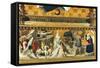 Nativity and the Arrival of the Magi-Giovanni Di Lorenzo Cini-Framed Stretched Canvas