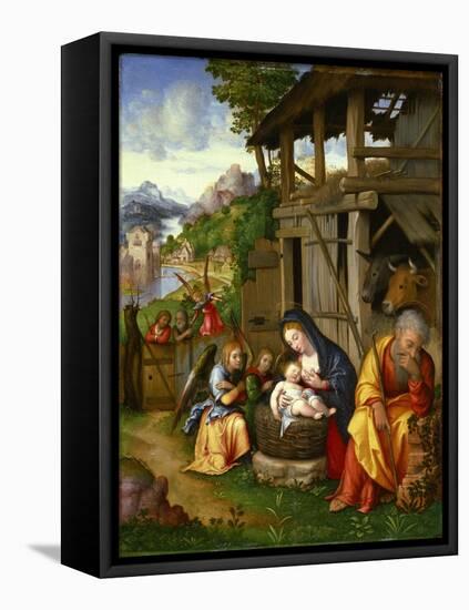 Nativity, Ca 1515-Lorenzo Leonbruno-Framed Stretched Canvas