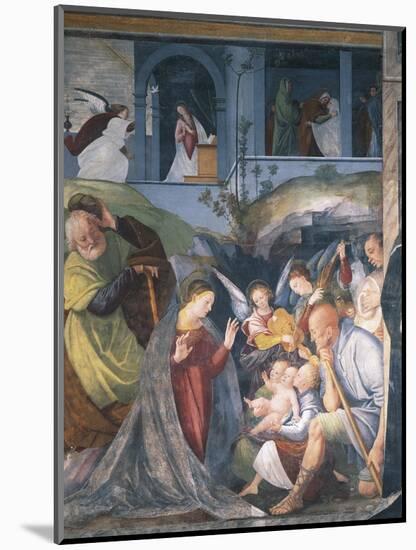 Nativity, Fresco-Gaudenzio Ferrari-Mounted Giclee Print