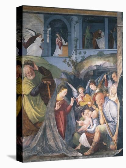 Nativity, Fresco-Gaudenzio Ferrari-Stretched Canvas