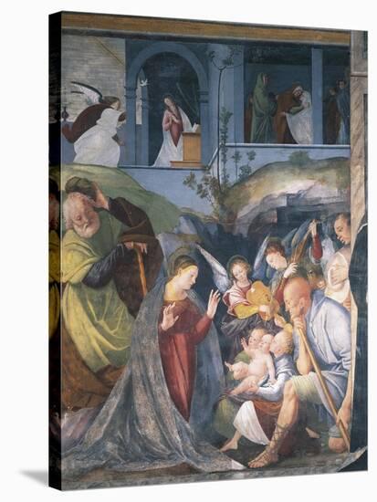 Nativity, Fresco-Gaudenzio Ferrari-Stretched Canvas