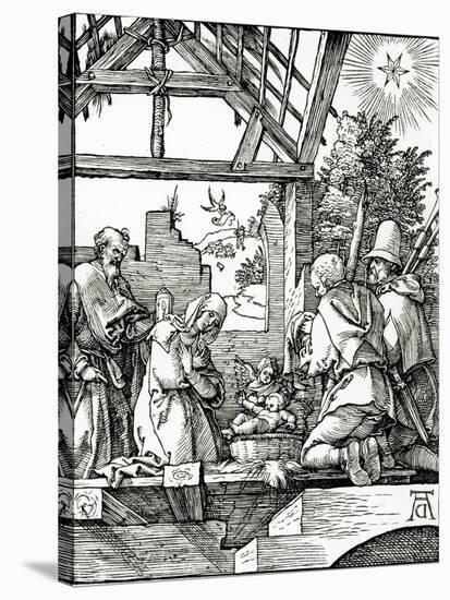 Nativity, from the Small Passion, 1510 (Woodcut)-Albrecht Dürer-Stretched Canvas