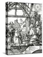 Nativity, from the Small Passion, 1510 (Woodcut)-Albrecht Dürer-Stretched Canvas
