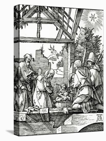 Nativity, from the Small Passion, 1510 (Woodcut)-Albrecht Dürer-Stretched Canvas