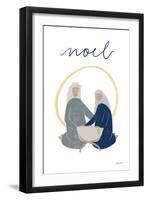 Nativity II with Navy-Becky Thorns-Framed Art Print