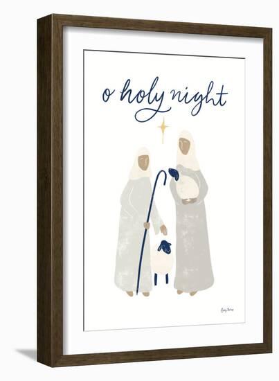 Nativity IV with Navy-Becky Thorns-Framed Art Print