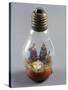 Nativity, Nativity Scene in Lightbulb, Italy-null-Stretched Canvas