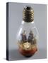 Nativity, Nativity Scene in Lightbulb, Italy-null-Stretched Canvas