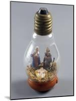 Nativity, Nativity Scene in Lightbulb, Italy-null-Mounted Giclee Print