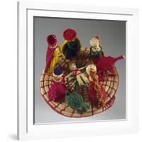 Nativity, Nativity Scene Made of Colored Straw, Ecuador-null-Framed Giclee Print