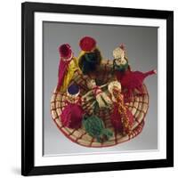 Nativity, Nativity Scene Made of Colored Straw, Ecuador-null-Framed Giclee Print