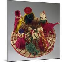 Nativity, Nativity Scene Made of Colored Straw, Ecuador-null-Mounted Giclee Print