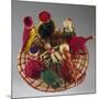 Nativity, Nativity Scene Made of Colored Straw, Ecuador-null-Mounted Giclee Print