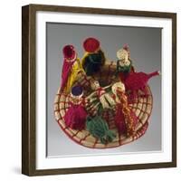 Nativity, Nativity Scene Made of Colored Straw, Ecuador-null-Framed Giclee Print