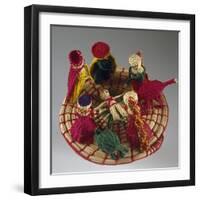 Nativity, Nativity Scene Made of Colored Straw, Ecuador-null-Framed Giclee Print