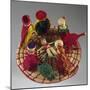 Nativity, Nativity Scene Made of Colored Straw, Ecuador-null-Mounted Giclee Print