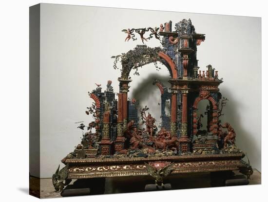 Nativity, Nativity Scene Made of Coral, Italy-null-Stretched Canvas