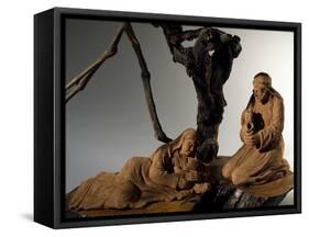 Nativity, Nativity Scene Ten Past Midnight-Virginio Livraghi-Framed Stretched Canvas