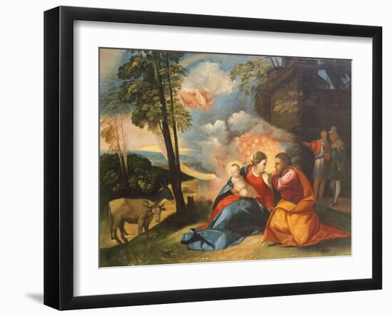 Nativity of Jesus, Circa 1512-1513-Dosso Dossi-Framed Giclee Print