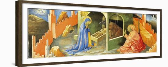 Nativity of Jesus, Section of Predella-Lorenzo Monaco-Framed Premium Giclee Print