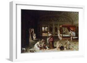 Nativity of John the Baptist, Painting by Friedrich Sustris (Ca 1540-1599), 94X180 Cm-null-Framed Giclee Print