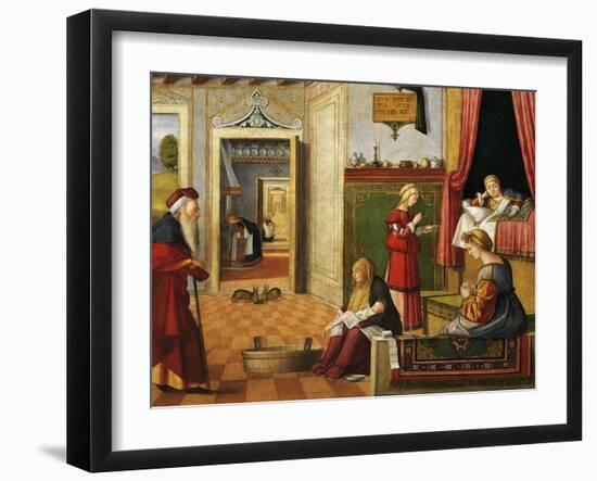 Nativity of Virgin, 1504-1508-Vittore Carpaccio-Framed Giclee Print