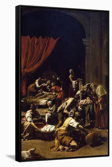 Nativity of Virgin-Orazio Borgianni-Framed Stretched Canvas