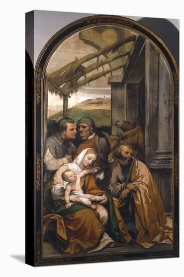 Nativity or Adoration of Shepherds-Moretto Da Brescia-Stretched Canvas