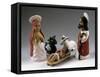 Nativity, Painted Terracotta Nativity Scene, Ecuador-null-Framed Stretched Canvas