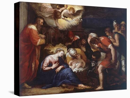 Nativity, Painting-Johann Rottenhammer-Stretched Canvas