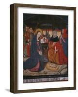 Nativity, Panel from the Church San Andres of Tortura, Late 15th Century-Early 16th Century-Spanish School-Framed Giclee Print