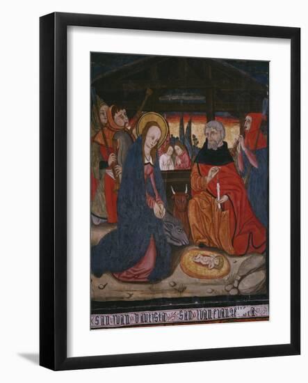 Nativity, Panel from the Church San Andres of Tortura, Late 15th Century-Early 16th Century-Spanish School-Framed Giclee Print